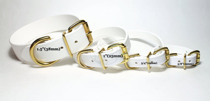 Snow White Biothane Dog Collar - Extra Wide - 1.5 inch (38mm) wide
