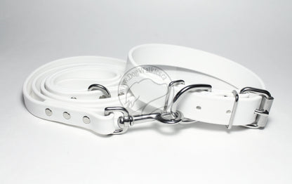 Snow White Biothane Dog Collar - 1 inch (25mm) wide