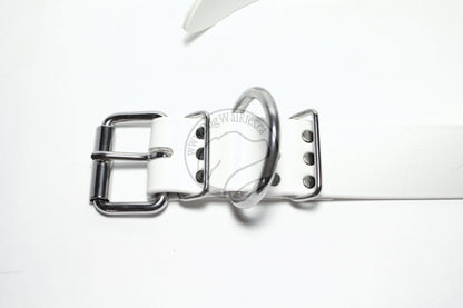 Snow White Biothane Dog Collar - Extra Wide - 1.5 inch (38mm) wide