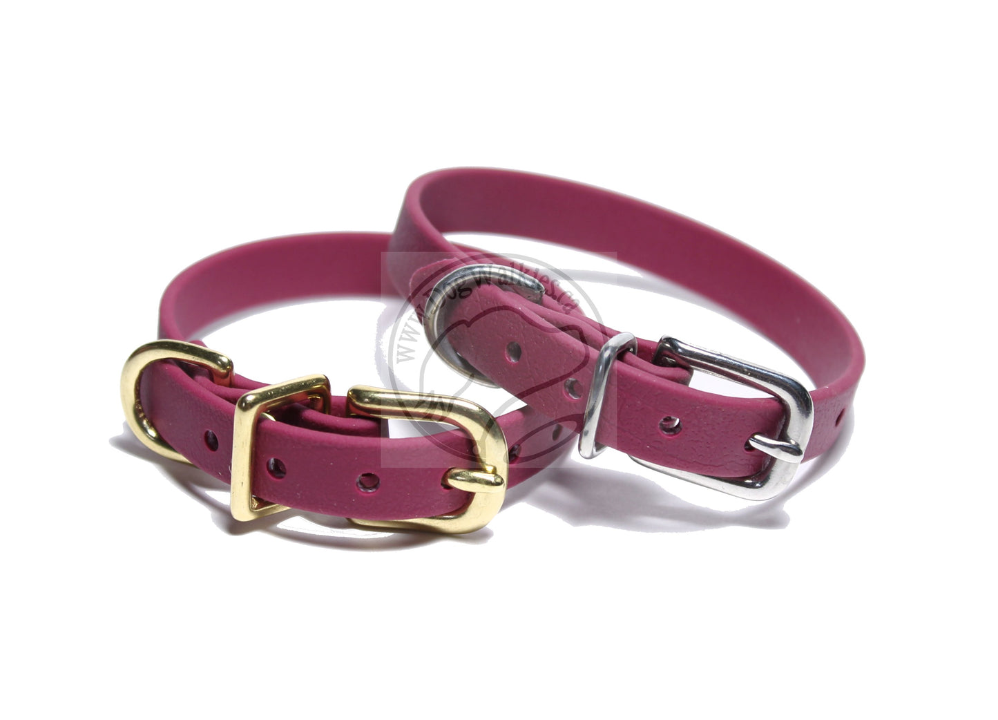 Wine Merlot Biothane Small Dog Collar - 1/2" (12mm) wide
