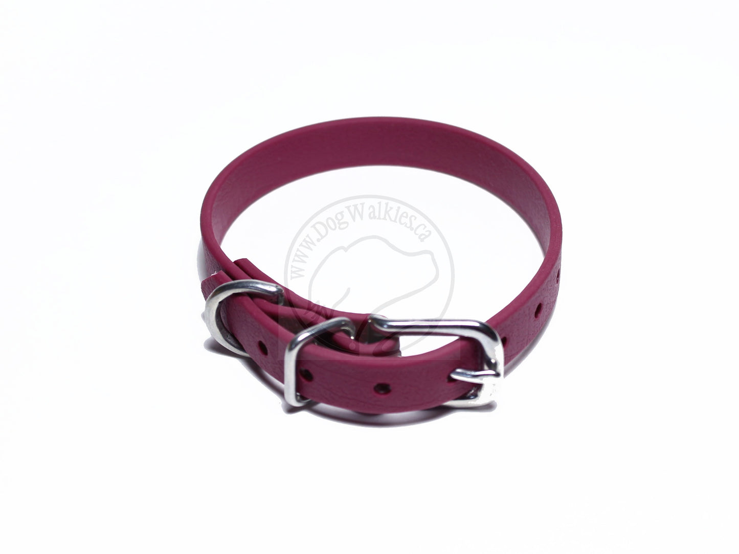 Wine Merlot Biothane Small Dog Collar - 1/2" (12mm) wide