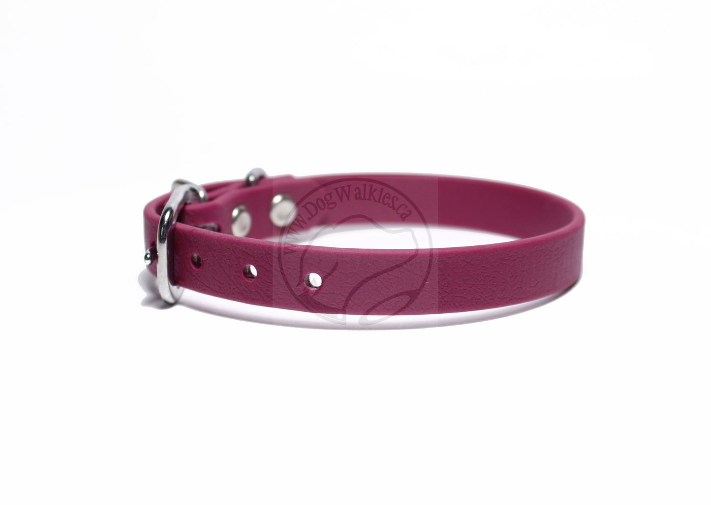 Wine Merlot Biothane Small Dog Collar - 1/2" (12mm) wide