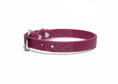 Wine Merlot Biothane Small Dog Collar - 1/2" (12mm) wide
