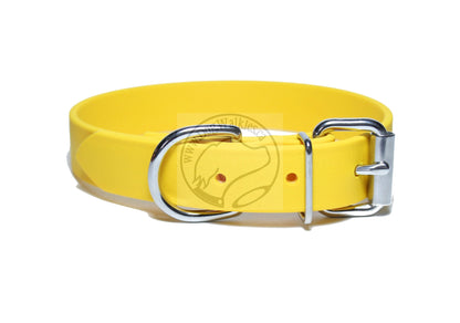 Sunflower Yellow Biothane Dog Collar - 1 inch (25mm) wide