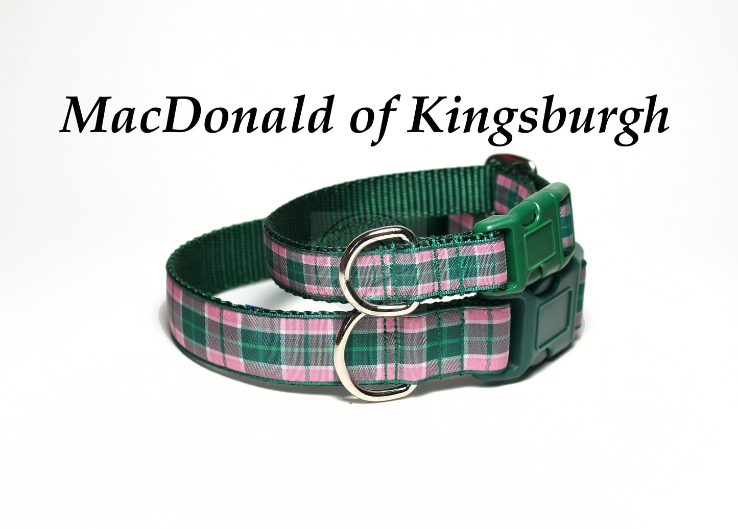 MacDonald of Kingsburgh Clan tartan - dog collar