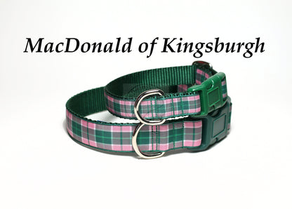 MacDonald of Kingsburgh Clan tartan - dog collar