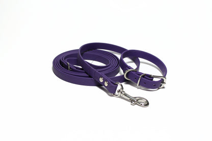 Royal Purple Biothane Small Dog Collar - 1/2" (12mm) wide