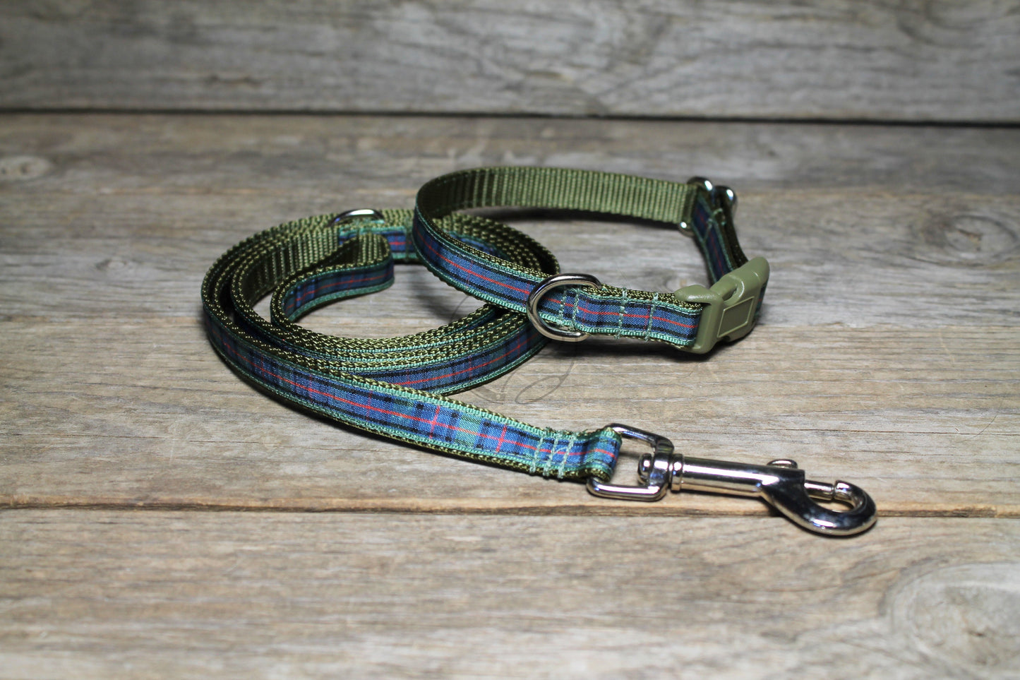 Flower of Scotland tartan - dog collar