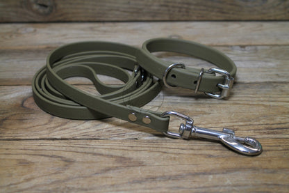 Olive Green Biothane Small Dog Leash