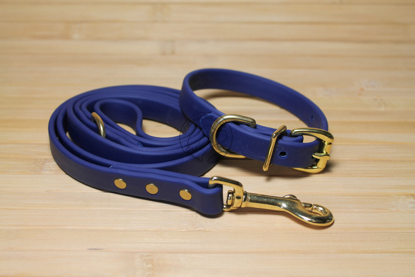 Navy Blue Biothane Dog Leash - Regular 16mm (5/8") width