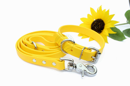 Sunflower Yellow Biothane Dog Leash - Regular 16mm (5/8") width