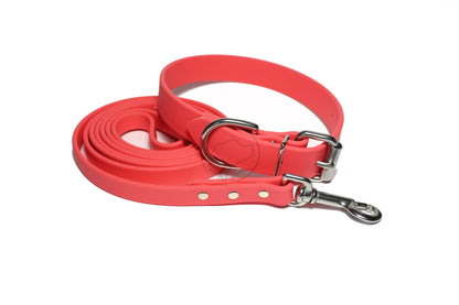 Peach Coral Biothane Dog Leash - Regular 16mm (5/8") width