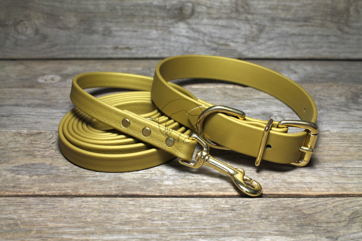 Gold Biothane Dog Leash - Regular 16mm (5/8") width