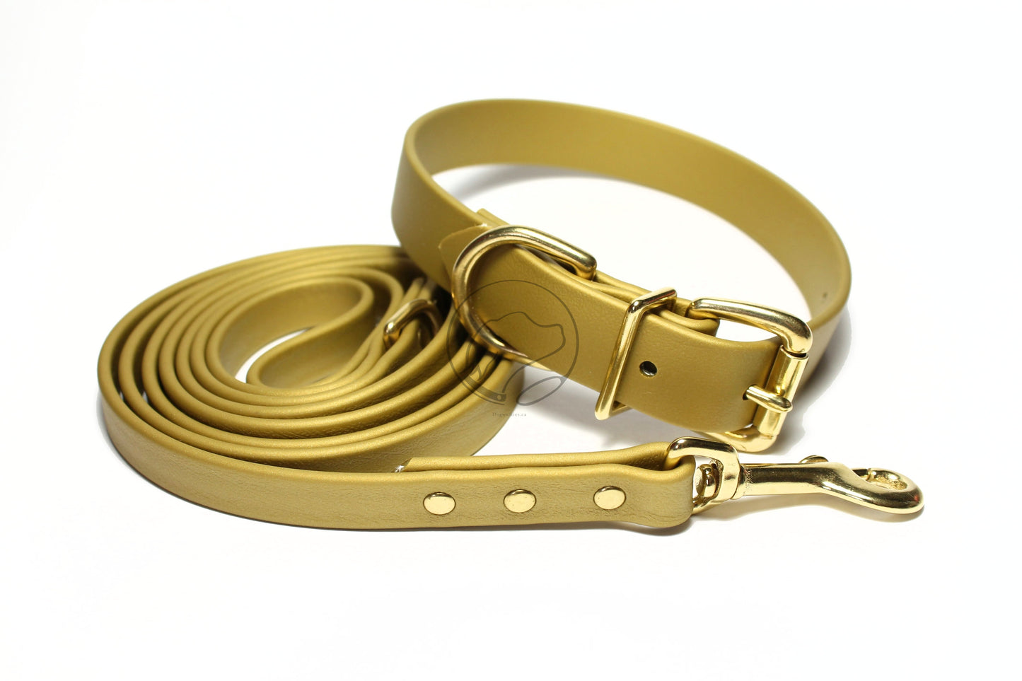 Gold Biothane Dog Leash - Regular 16mm (5/8") width