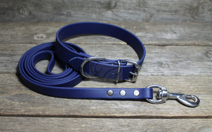 Navy Blue Biothane Dog Leash - Regular 16mm (5/8") width