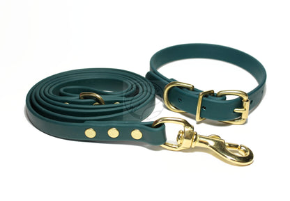 Pine Green Biothane Dog Leash - Regular 16mm (5/8") width