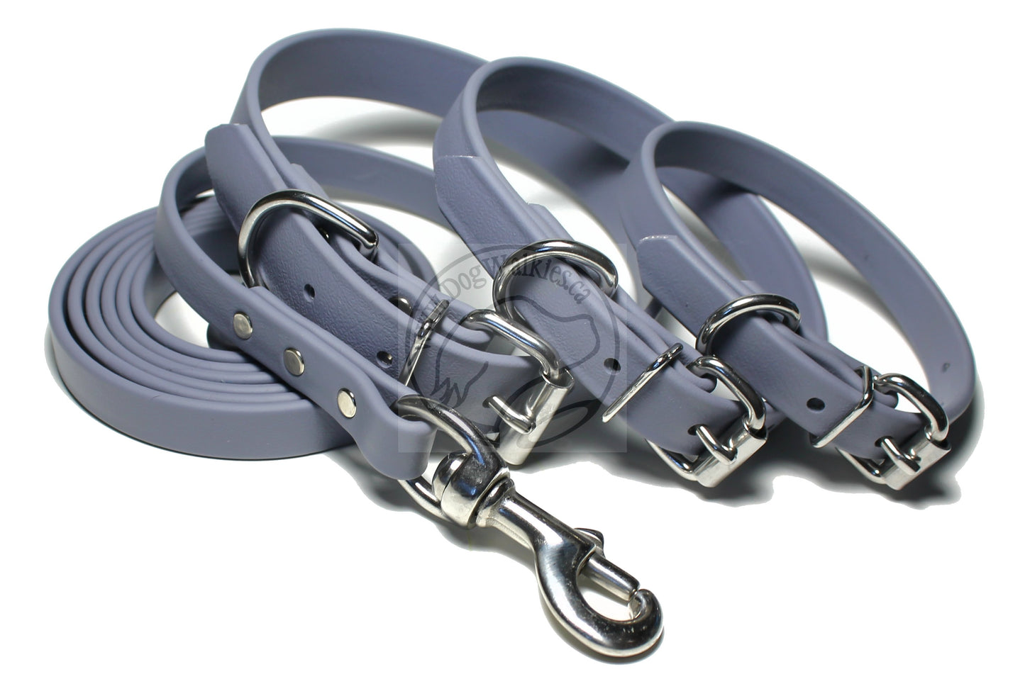 Stormy Grey or Gray Biothane Dog Leash - Regular 16mm (5/8") width