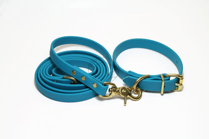 Oasis Blue Biothane Dog Collar - 3/4" (20mm) wide