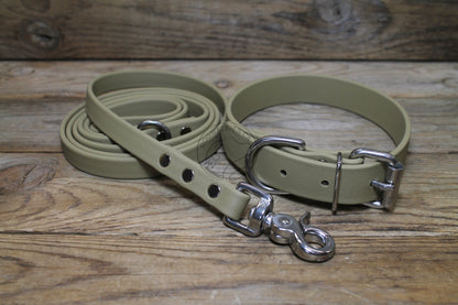 Sahara Tan Biothane Dog Leash - Regular 16mm (5/8") width