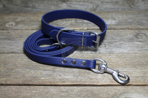 Navy Blue Biothane Dog Collar - 1 inch (25mm) wide