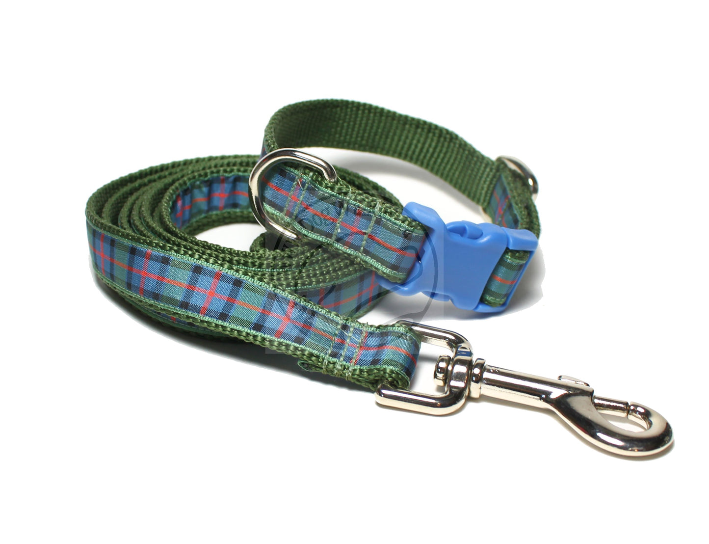 Flower of Scotland tartan - dog collar