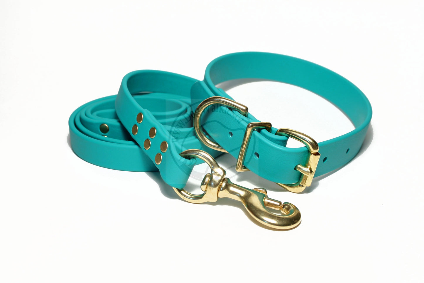 Teal Biothane Dog Collar - 1 inch (25mm) wide