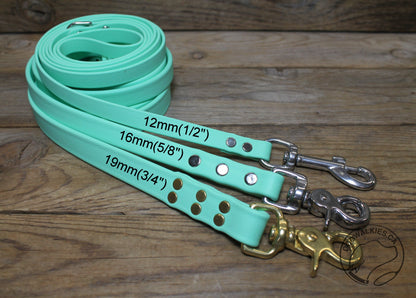 Sea Foam Pastel Green Biothane Dog Leash - Regular 16mm (5/8") width